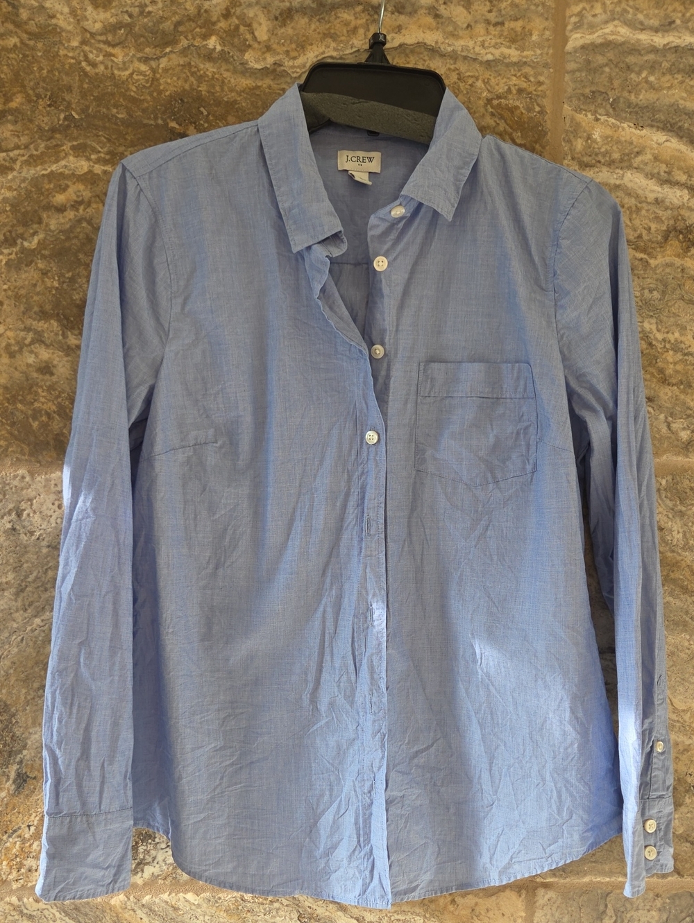 J. Crew Light Blue Women’s Casual Button-Down Shirt Medium EUC
